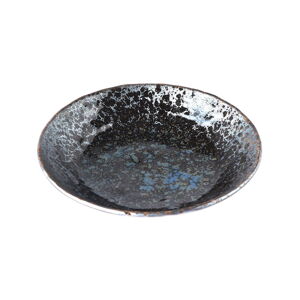 Čierno-sivý keramický hlboký tanier MIJ Pearl, ø 24 cm