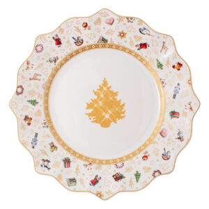 Biely porcelánový tanier s vianočným motívom Villeroy & Boch, ø 24 cm