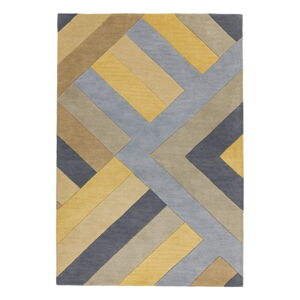 Sivo-žltý koberec Asiatic Carpets Big Zig, 200 x 290 cm