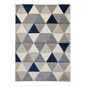 Modro-sivý koberec Think Rugs Brooklyn Geo, 160 x 220 cm