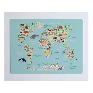 Podložka na stôl Little Nice Things World Map, 55 × 35 cm