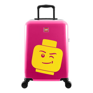 Ružový kufor na kolieskach LEGO® Luggage Minifigure Head 20"