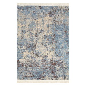 Modro-sivý koberec s podielom recyklovanej bavlny Nouristan, 80 x 150 cm
