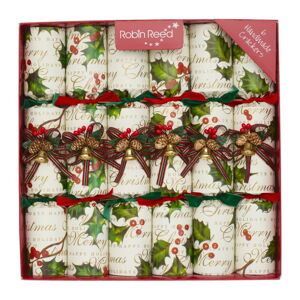 Vianočné crackery v súprave 6 ks Holly Bells - Robin Reed