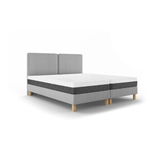 Svetlosivá dvojlôžková posteľ Mazzini Beds Lotus, 160 x 200 cm