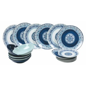 18-dielna súprava tanierov z porcelánu a kameniny Villa d'Este Maiori