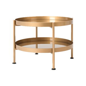 Konferenčný stolík v zlatej farbe Custom Form Hanna, ⌀ 60 cm