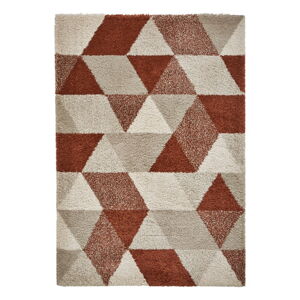 Tmavočervený koberec Think Rugs Royal Nomadic Angles, 160 x 220 cm