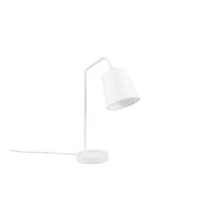 Biela stolová lampa s textilným tienidlom (výška  45 cm) Buddy – Trio