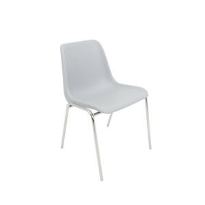 Konferenčná stolička Maxi chrom Svetlo šedá
